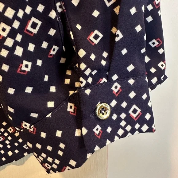 SPLASH Geometric Patterned Blouse - Picture 5 of 5